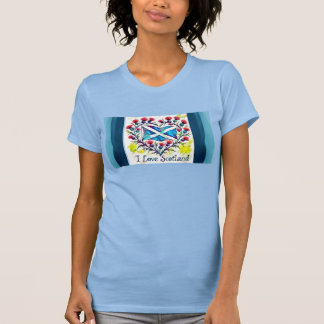 I love Scotland flag T-Shirt Tシャツ