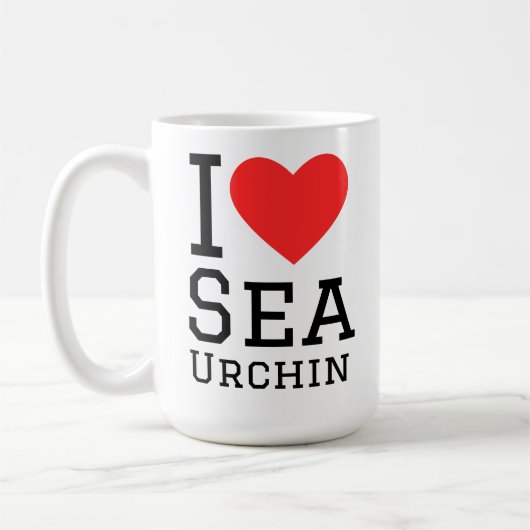 I love sea urchin コーヒーマグカップ (左)