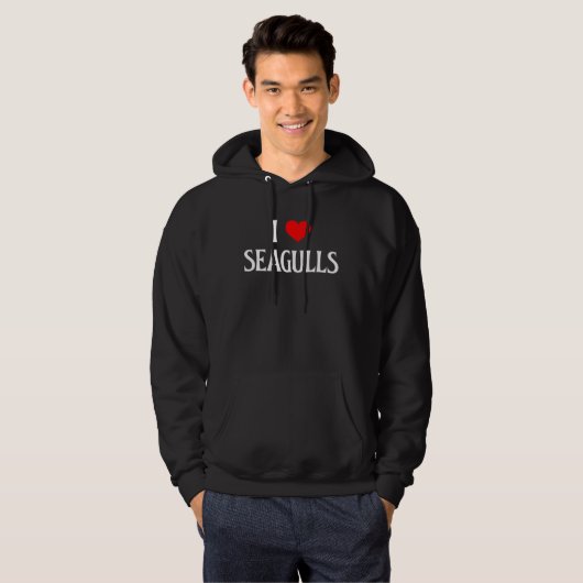 I Love Seagulls I Heart Seagulls Seabirds  Gulls パーカ (正面フル)