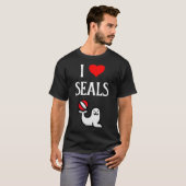 I Love Seales I Seales Seales Seal Marine Mnihond  Tシャツ (正面フル)