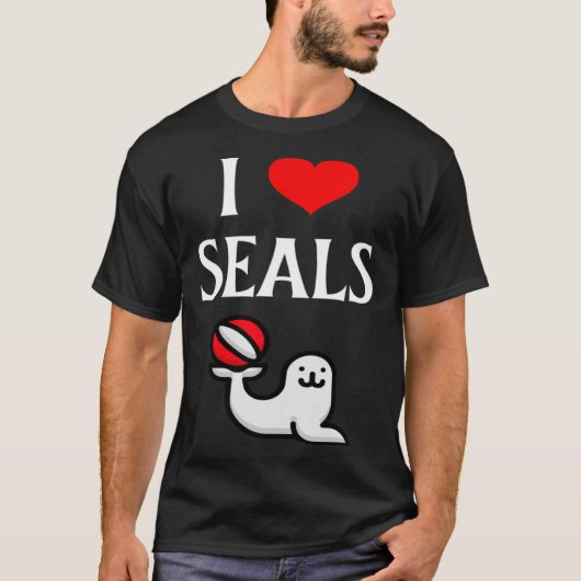 I Love Seales I Seales Seales Seal Marine Mnihond  Tシャツ (正面)