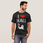I Love Seales I Seales Seales Seal Marine Mnihond  Tシャツ (正面フル)