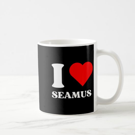 I Love Seamus I Heart Seamus Name Y2k Valentines D コーヒーマグカップ (右)