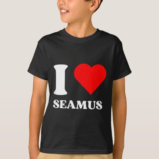 I Love Seamus I Heart Seamus Name Y2k Valentines D Tシャツ (正面)