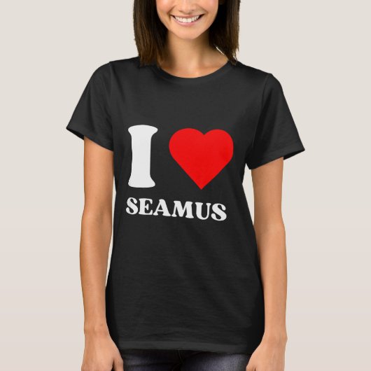 I Love Seamus I Heart Seamus Name Y2k Valentines D Tシャツ (正面)