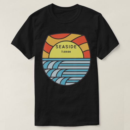 I Love Seaside Beach Florida FL Atlantic Ocean Sun Tシャツ (デザイン正面)