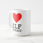 I love self portrait コーヒーマグカップ (正面左)