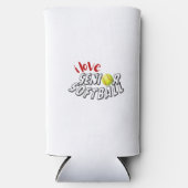 I Love Senior Softball Bottle Cooler スリム缶クーラー (正面)