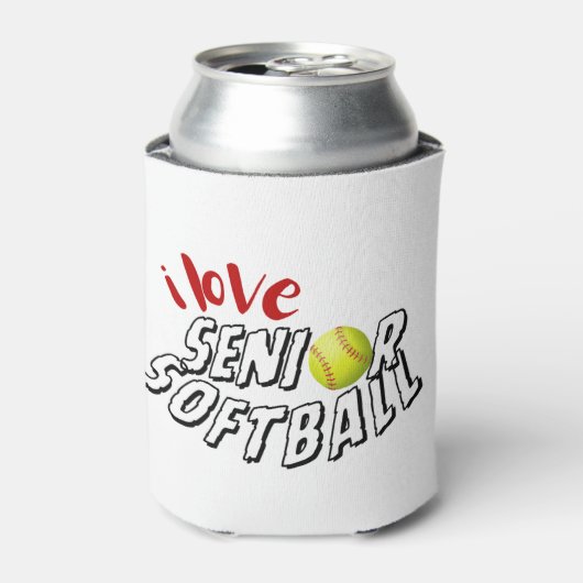 I love senior softball can cooler 缶クーラー (缶正面)