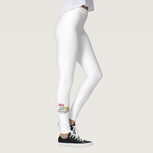 I Love Senior Softball Leggings 3 レギンス (右)