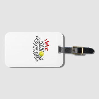I Love Senior Softball Luggage Tag ラゲッジタグ