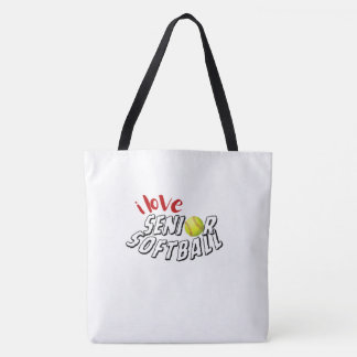 I Love Senior Softball Tote Bag トートバッグ