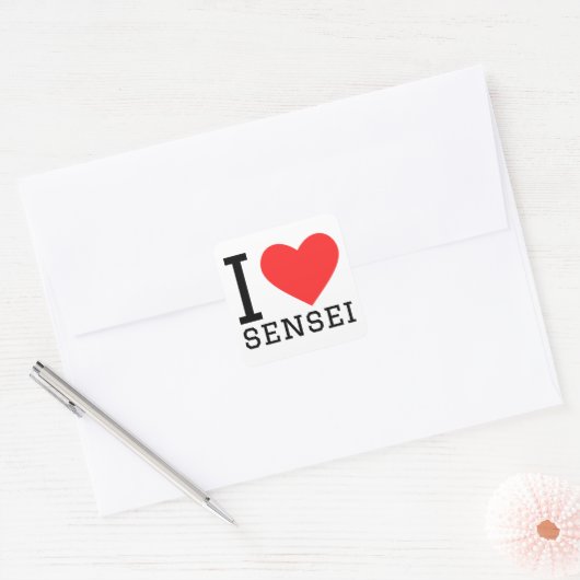 I love sensei スクエアシール (封筒)