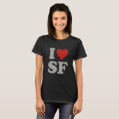 I Love SF Souvenir Frisco Iハートサンフランシスコ Tシャツ (正面フル)