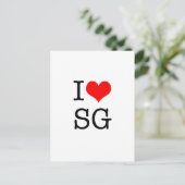 「I LOVE SG」ポストカード(ポートレート) ポストカード (スタンド正面)