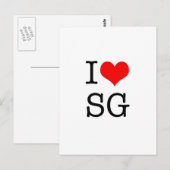 「I LOVE SG」ポストカード(ポートレート) ポストカード (正面/裏面)