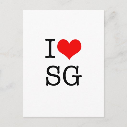 「I LOVE SG」ポストカード(ポートレート) ポストカード (正面)