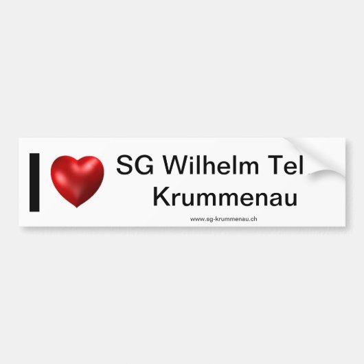 I Love SGWT バンパーステッカー (正面)