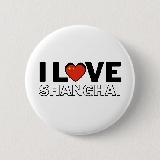 I LOVE SHANGHAI - For real Shanghainese! 缶バッジ (正面)