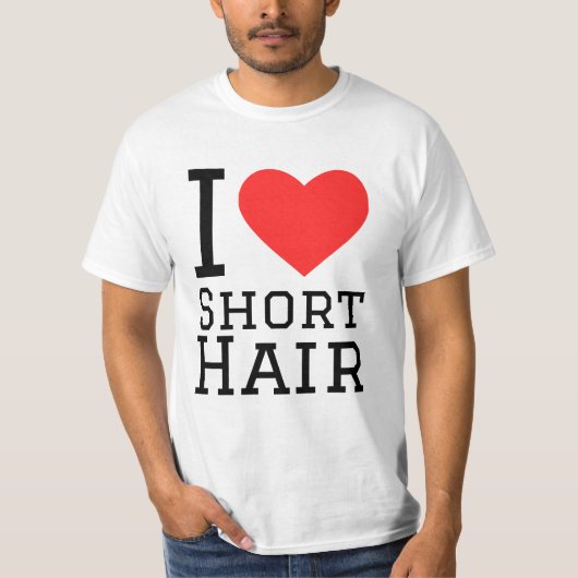 I love short hair tシャツ (正面)
