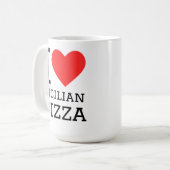 I love Sicilian pizza コーヒーマグカップ (正面左)
