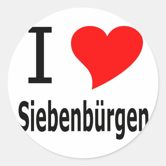 I love Siebenbürgen ラウンドシール (正面)