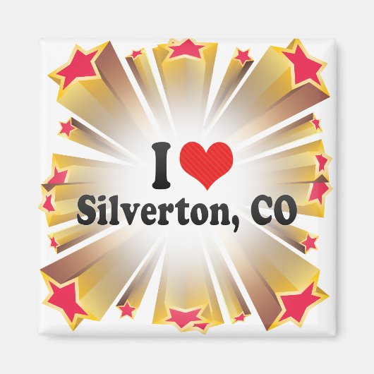 I Love Silverton, Co マグネット (正面)