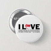 I LOVE SINGAPORE - For real singaporeans ! 缶バッジ (正面&裏面)