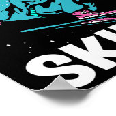 I Love Skiing Skiers Skier Ski Winter Sports ポスター (角)