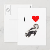 I Love Skunks (2) ポストカード (正面/裏面)