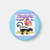 I Love Skunks, Not People マグネット (正面)