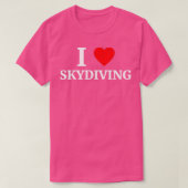 I Love Skydiving Heart Tシャツ (デザイン正面)