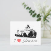 I Love Slonimベラルーシ建築 ポストカード (スタンド正面)