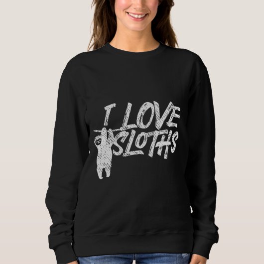 I Love Sloths 94 スウェットシャツ (正面)