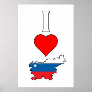 I Love Slovenia / I Slovenia Vertical ポスター