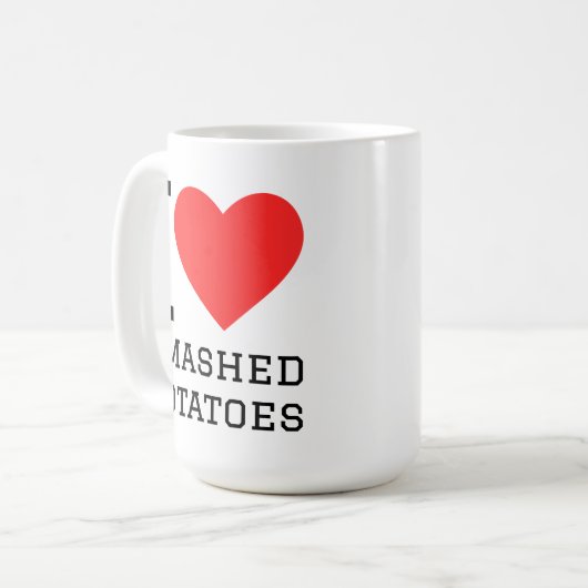 I love smashed potatoes コーヒーマグカップ (正面左)