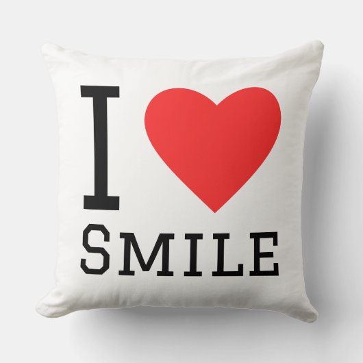I love smile square sticker クッション (正面)