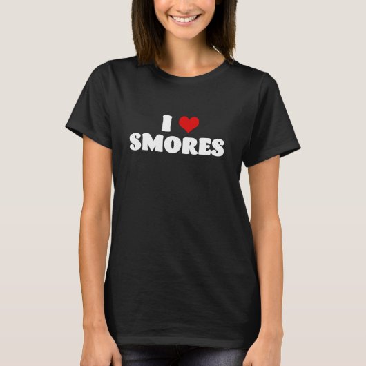 I Love Smores Camping Marshmallow Outdoor Campfir Tシャツ (正面)