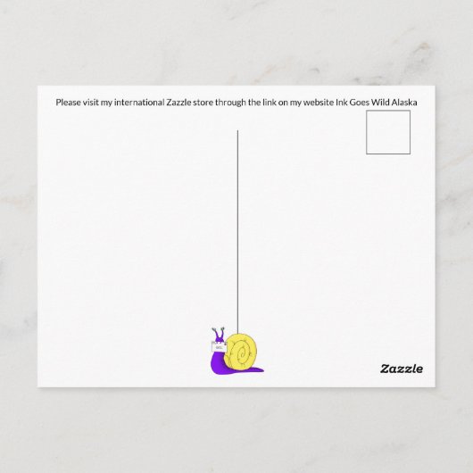 I Love Snail Mail （緑） – はがき (裏面)