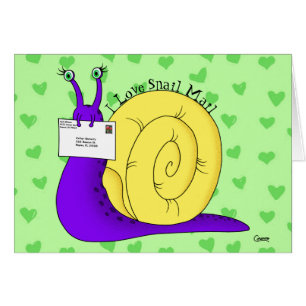 I Love Snail Mail (Green) - 5" x 7"アートカード