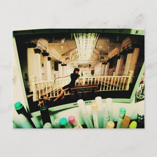 I Love Snailmail -写真の女の子 ポストカード (正面)