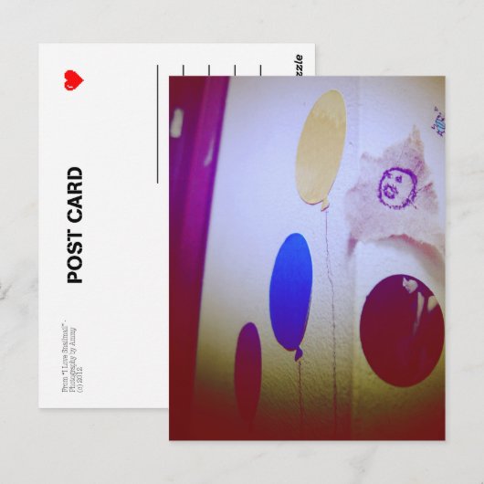 I Love Snailmail – 風船 ポストカード (正面/裏面)