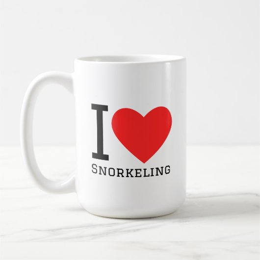 I love snorkeling コーヒーマグカップ (左)