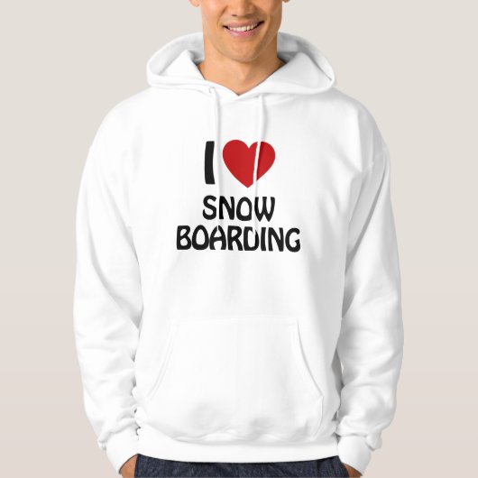 I love snowboarding パーカ (正面)