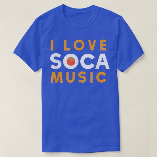 I Love Soca Music - Soca Tシャツ (デザイン正面)