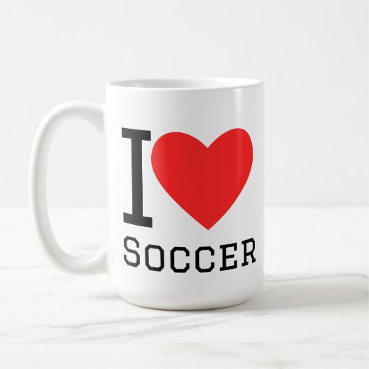 I love soccer コーヒーマグカップ (左)