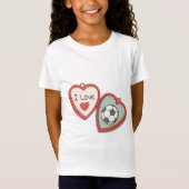 I Love Soccer Locket Tシャツ (正面)