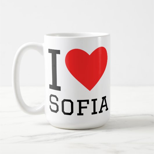 I love Sofia  コーヒーマグカップ (左)