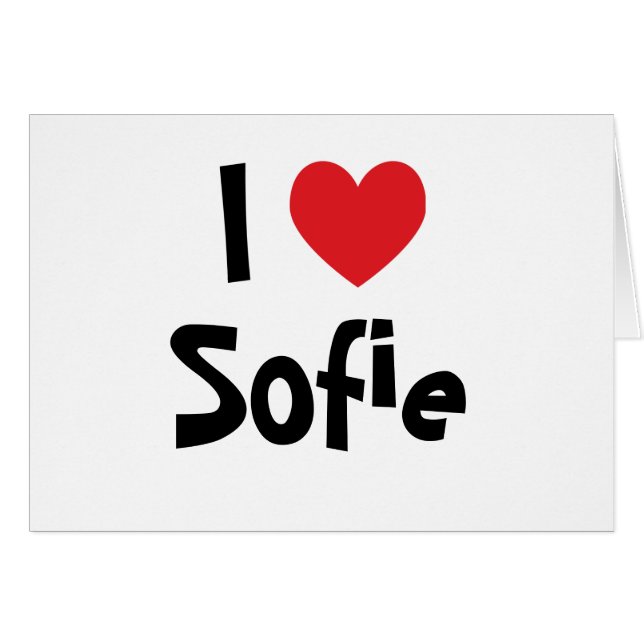 I Love Sofie (正面横)