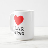 I love solar energy コーヒーマグカップ (正面左)